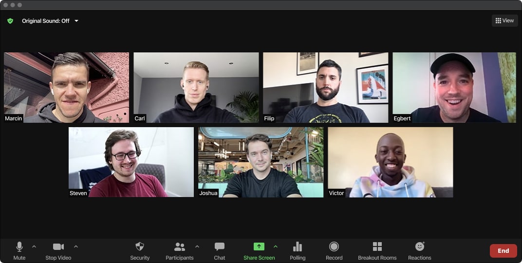 TalkJS team call, which doesn't happen often