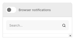 Search field at the top of a conversation list